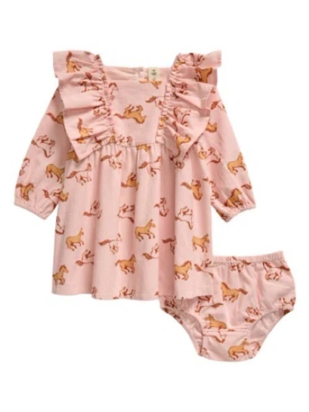 Tucker + Tate Pink Cord Horse Dress with Bloomers
